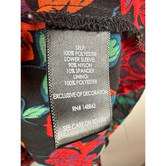 *Read* Torrid SHEER Maxi Peasant Dress Chiffon Floral *Minus Belt Plus Size 2 2X - Picture 10 of 14